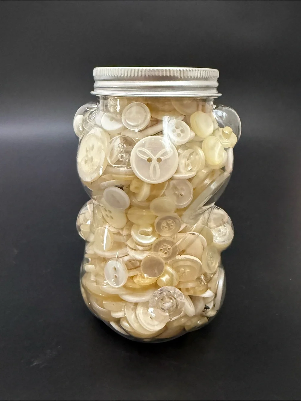 Vintage Mixed Assortment of Sewing Buttons Cream Pearlescent Mother of Pearl